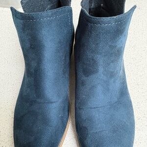 DSW Navy Suede Ankle Booties